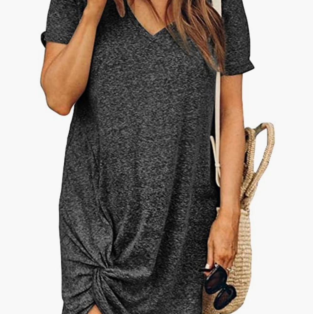 Aleumdr Womens Short Sleeve Tshirt Dresses Casual